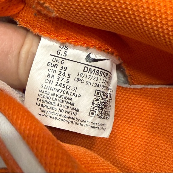 Nike Dunk Low Retro SP "Syracuse" orange white sneaker Skateboard SB size 6.5 - Picture 11 of 12
